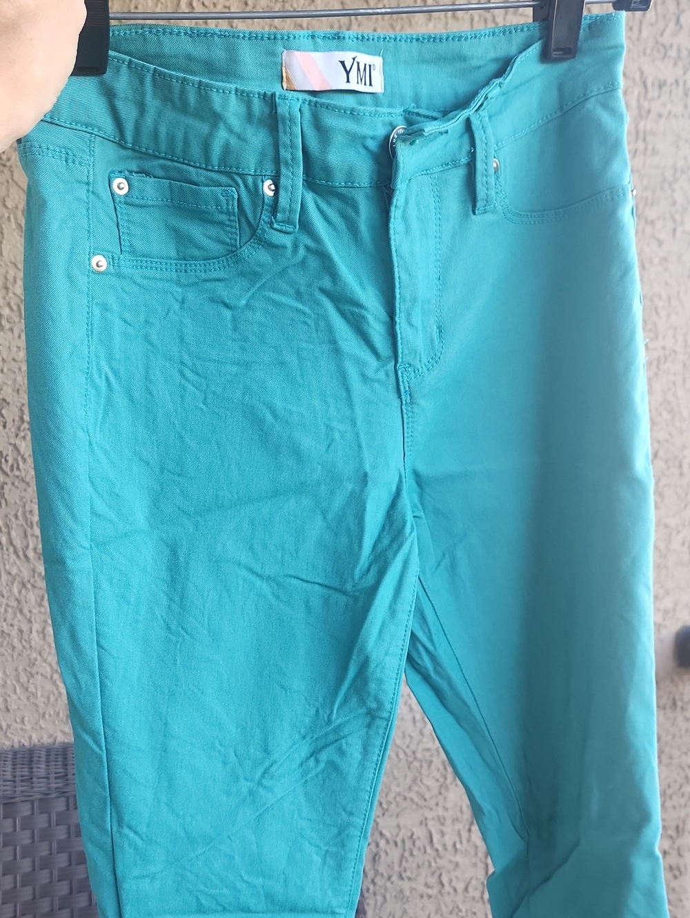 YMI Teal Skinny Jeggings for Women - Sleek Mid-Rise Stretch